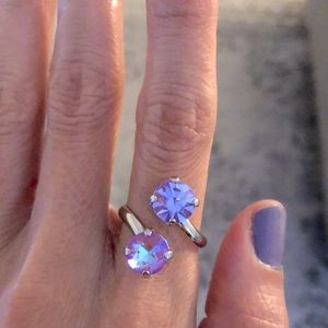 Gorgeous Lavender + Purple Crystal Ring